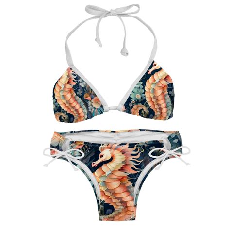 Hippocampus Women S Swim Suit Bikini Set Pack With Detachable Sponge