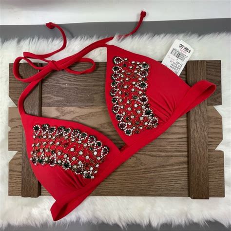 Diva Swim Diva By Rachel Pappo Red Bikini Top Poshmark