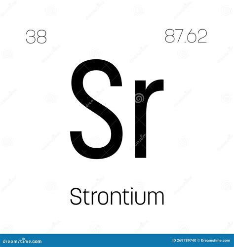 Strontium Sr Periodic Table Element Royalty Free Stock Image 269789740