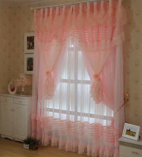 Купить Романтические Розовые розы Voile Шторы, дизайнер розовые ...