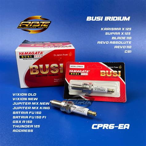 Jual BUSI YAMAGATA CPR6EA KARISMA BLADE 110 125 CS1 SUPRA X 125 SONIC