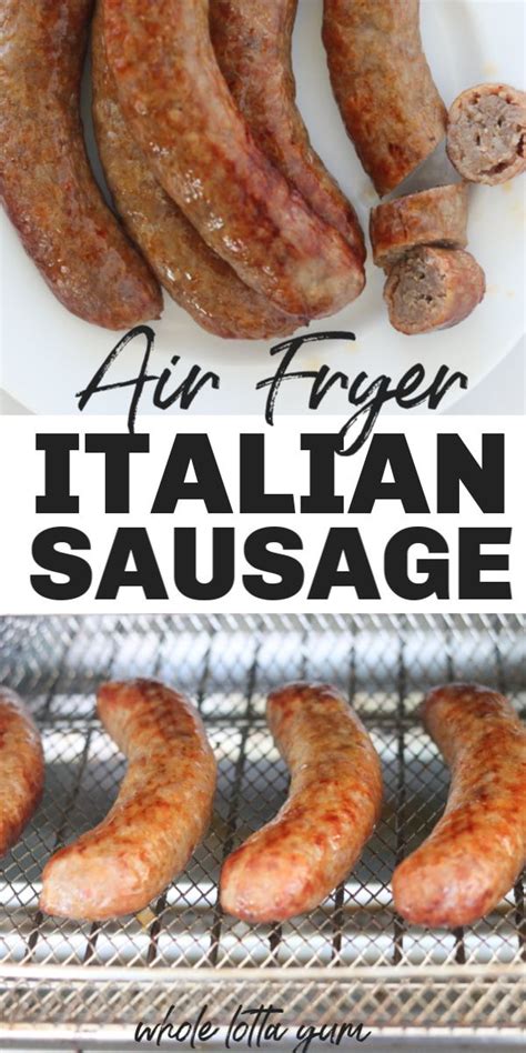 The Best Air Fryer Italian Sausage Recipe Whole Lotta Yum Recipe Air Fryer Recipes Easy