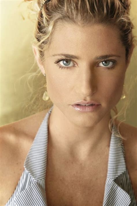 Closeup Of Blonde Model Stock Image Image Of Confident
