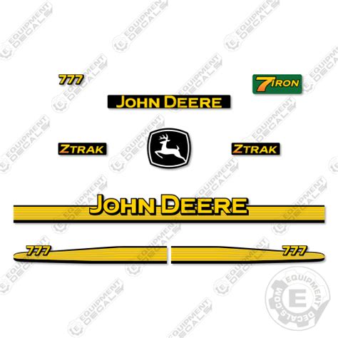Fits John Deere 777 Decal Kit Mower Equipment Decals