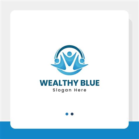 Wealthy Blue Logo 14583126 Vector Art At Vecteezy