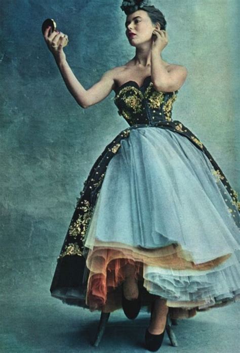 Model Photographed By Irving Penn Wearing A Dress By Christian Dior