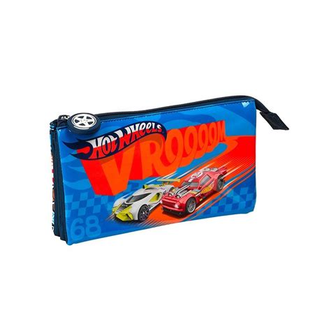 Estuche Triple Hot Wheels
