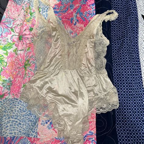 Vintage Lace Bodysuit Lace Lingerie Depop