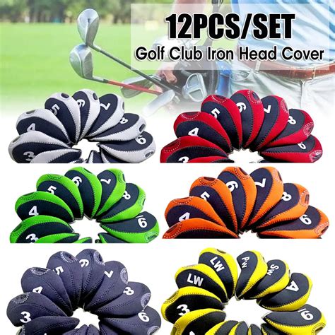 12pcs Universal Golf Irons Headcovers Covers Neoprene Golf Accessoires Outdoor Sport Clubs