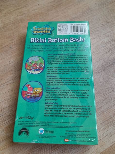 Rare Spongebob Squarepants Bikini Bottom Bash Sealed Vhs Tape Promo Nickelodeon Ebay