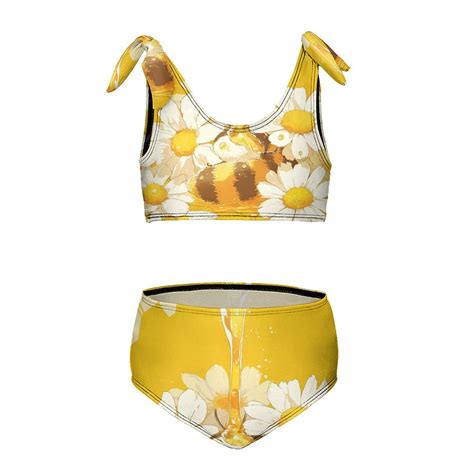 Bee Daisy Flower Girl S Piece Bikini Set Beach Sport Swimsuit Swimwear Y Cm Walmart