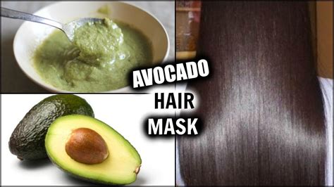 AVOCADO HAIR MASK DIY FOR LONG THICK SHINY HAIR HOMEMADE Dry Damaged