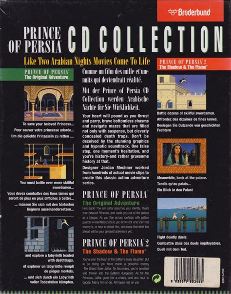 Prince Of Persia Cd Collection Cover Or Packaging Material Mobygames