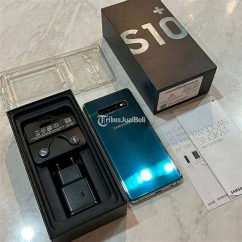 HP Samsung S10 Plus Prism Green Ex SEIN Resmi Normal Mulus Fullset Ori