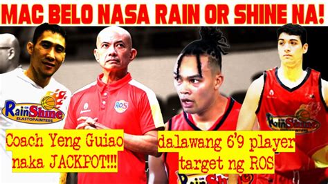 RAIN OR SHINE NAKA JACKPOT KAY MAC BELO DALAWANG 6 9 ROOKIES TARGET