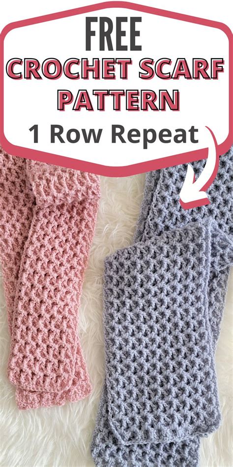 Crochet Scarf Pattern Free Easy Crochet Scarf For Beginners Chunky