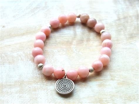 Armband Mit Rosa Andenopal Und Spirale Sumaju