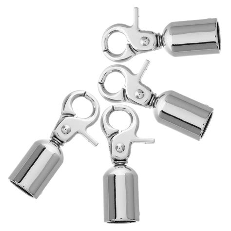 Masteelf 4pcs Rope End Snap Hook Rope End Cap Rope End Hook Cord End