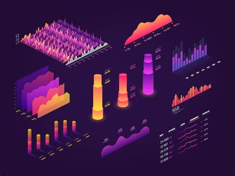 Futuriste D Graphique Isom Trique De Donn Es Graphiques Commerciaux