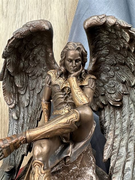 Lucifer Fallen Angel Bronze Figurine Home Decor Sculpture Etsy