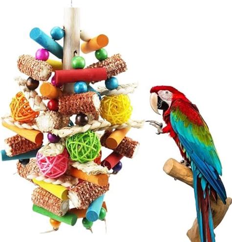 Large Bird Parrot Chewing Toy Parakeet Cage Bite Toys Nature Durable