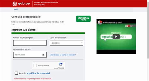 Bono Wanuchay De S Consulta Aqu Si Eres Beneficiario