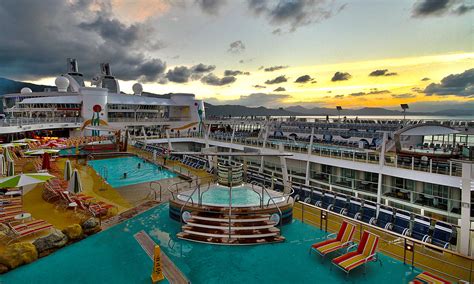 Allure of the Seas - deck 15 Beach pool - Labadee sunset | Flickr