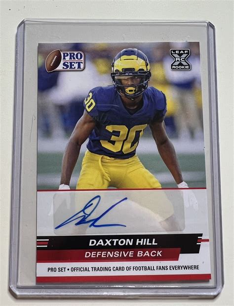 Daxton Hill Rookie Auto Leaf Pro Set Xrc Red Auto Rc Psa Dh