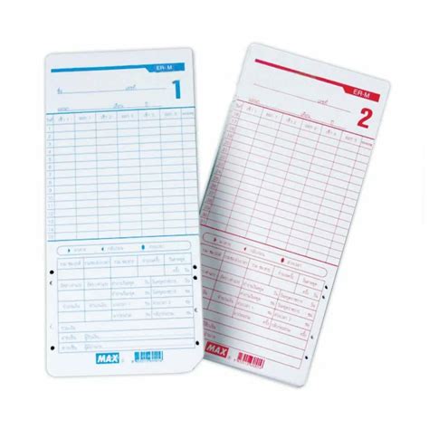 Max Er M Time Card 100 ใบ Shopee Thailand