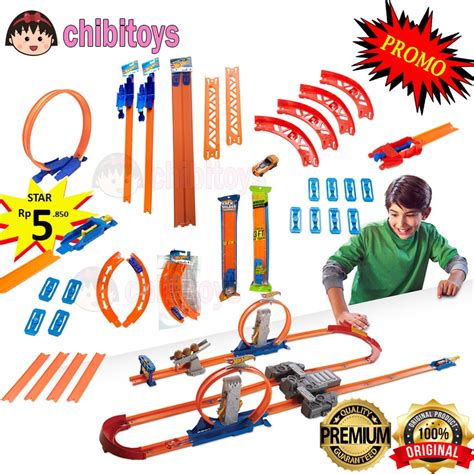 Jual Hot Wheels Track Builder System Cm Track Inculde Konektor Launcher Loop Curve