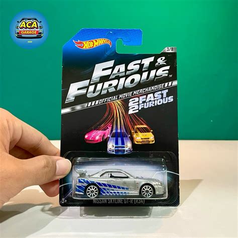 Jual Hot Wheels Nissan Skyline Gtr R Bnr Fast Furious Official Movie Merchandise Spoiler