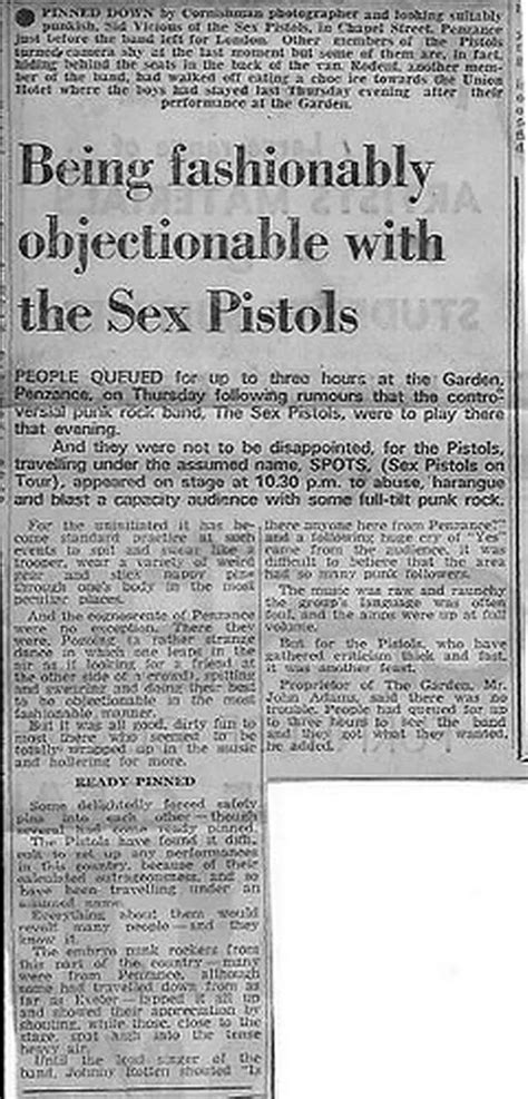 Watch Legendary Sex Pistols Gig In Penzance From 40 Years Ago This Week Cornwall Live