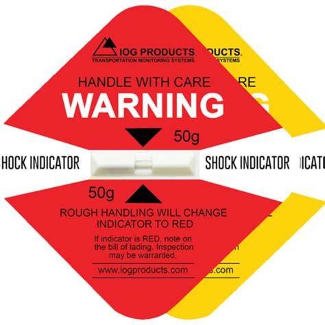 Shock Indicator Labels G Force Impact Impact O Graph