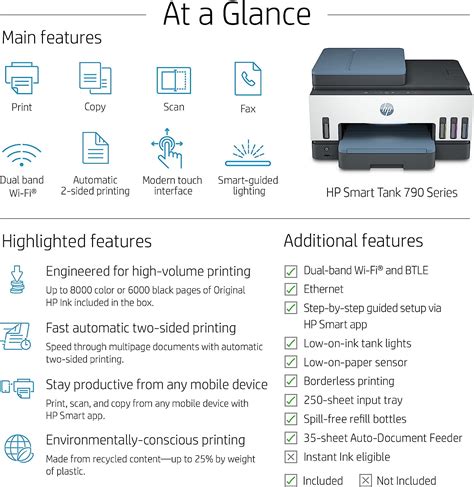 hp smart tank     printer wireless print scan copy fax