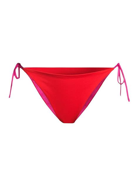 Buy Juan De Dios Brazil Reversible String Bikini Bottom Fucsia Red At