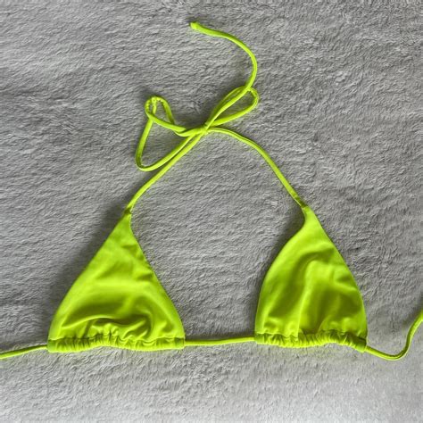 Asos Neon Green Bikini Set Used But In Fantastic Depop