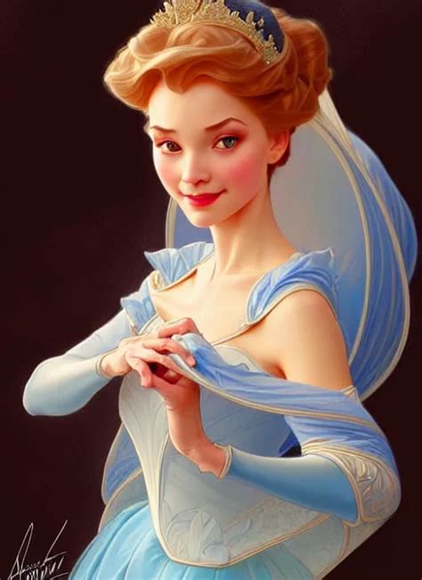 Portrait Of Disney Cinderella Intricate Elegant Stable Diffusion