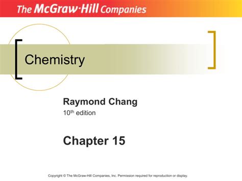 Chemistry Chapter 15 Questions & Answers