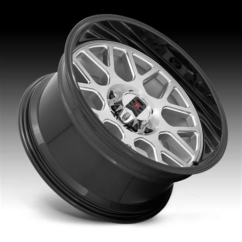 XD Series XD849 Grenade 2 Brushed Milled Black Custom Truck Wheels Rims