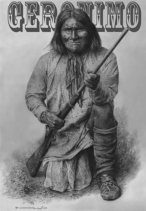 Geronimo Poster Western Art Wildlife Paintings American Indian Art