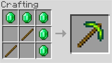 Minecraft Emerald Pickaxe