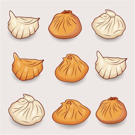 Premium Vector Hugh Dim Sum Watercolor Single Illustrations Asian