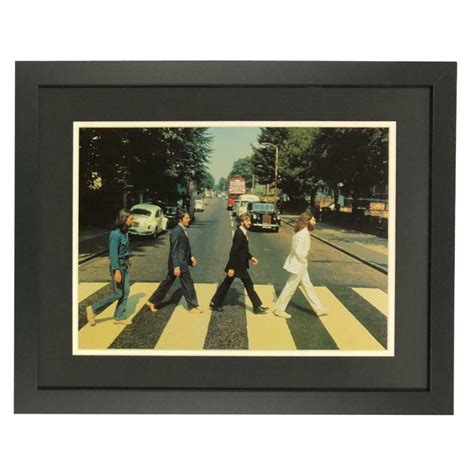 The Beatles Abbey Road Custom Framed Photo Display Pristine Auction