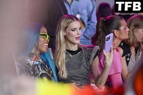 Joy Corrigan Sexy Seen Flashing Her Shaved Pussy At The Blonds Runway Show AZNude