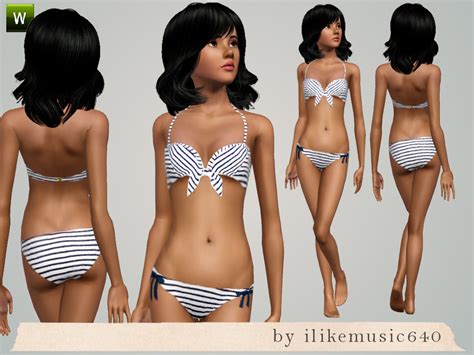 The Sims Resource Stripe Bikini AF