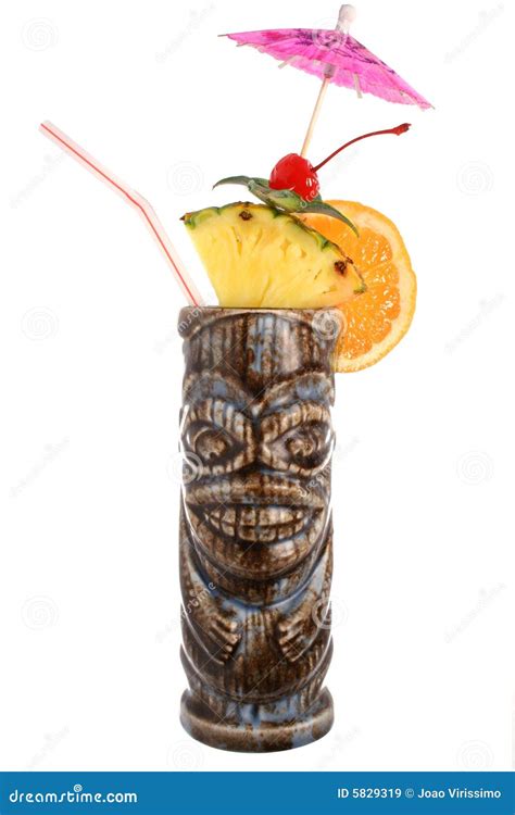 Tiki Tropical Fruit Cocktail Drink Royalty Free Stock Images Image 5829319