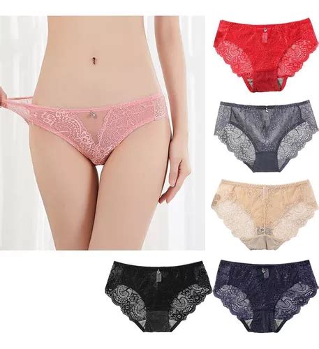 Paquete Pantaleta Bikini Lencer A De Encaje Sexy Meses Sin Inter S