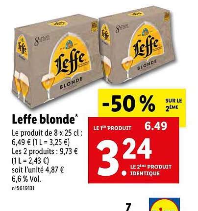 Promo Leffe Blonde Chez Lidl Icatalogue Fr