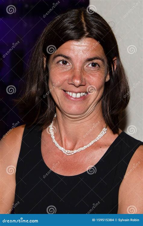 Portrait Of Beautiful Forty Year Old Brunette Woman Stock Photo Image