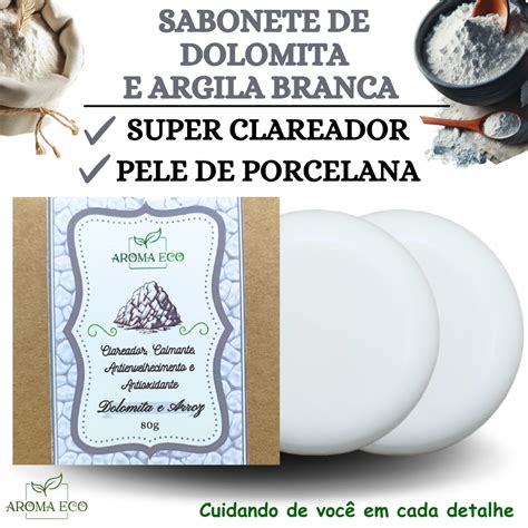 Dolomita E Argila Branca É A Mesma Coisa - Sabonete de Dolomita e Argila Branca Clareador 2 Unidades 90g - Com ...